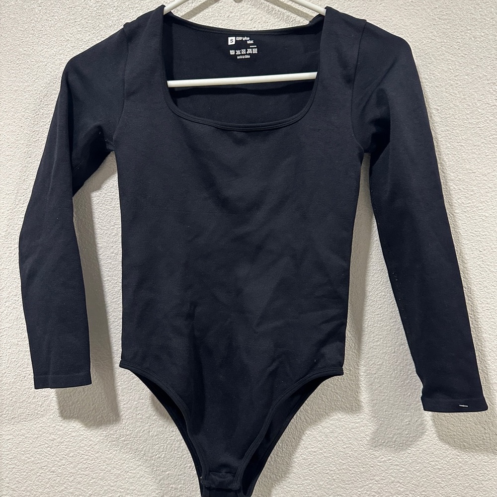 Bodysuit women long-sleeve black small